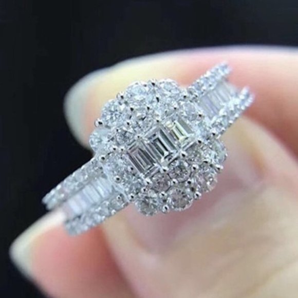 White Sapphire 925 Sterling Silver Ring - Picture 4 of 6